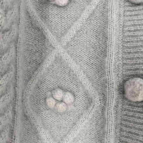 メリージェニー merry jenny ぽこぽこお花ニットカーディガン レディース FREE