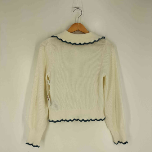 メリージェニー merry jenny バイカラースカラップニットカーディガン レディース FREE