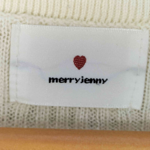 メリージェニー merry jenny バイカラースカラップニットカーディガン レディース FREE