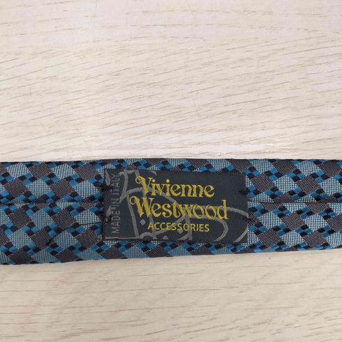 ヴィヴィアンウエストウッド Vivienne Westwood オーブロゴ シルク格子柄ネクタイ メンズ