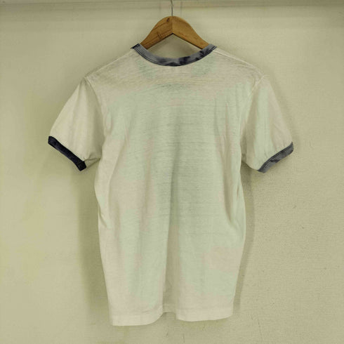 ヘインズ Hanes 80-90S USA製 フロントプリント リンガー Tシャツ メンズ import:M
