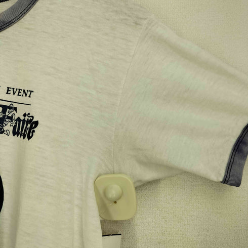 ヘインズ Hanes 80-90S USA製 フロントプリント リンガー Tシャツ メンズ import:M