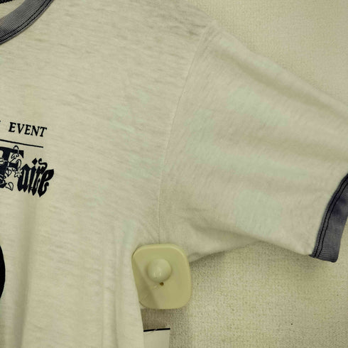 ヘインズ Hanes 80-90S USA製 フロントプリント リンガー Tシャツ メンズ import:M