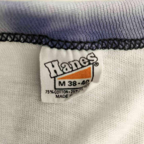 ヘインズ Hanes 80-90S USA製 フロントプリント リンガー Tシャツ メンズ import:M