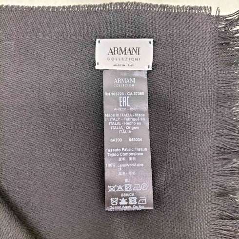 アルマーニコレツィオーニ ARMANI COLLEZIONI ロゴ刺繍フリンジストール メンズ