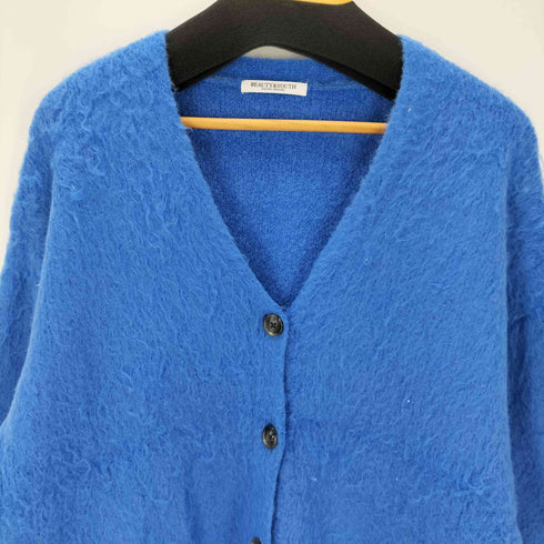 ビューティーアンドユースユナイテッドアローズ BEAUTY & YOUTH UNITED ARROWS シャギー ジャカード Vネック カーディガン レディース