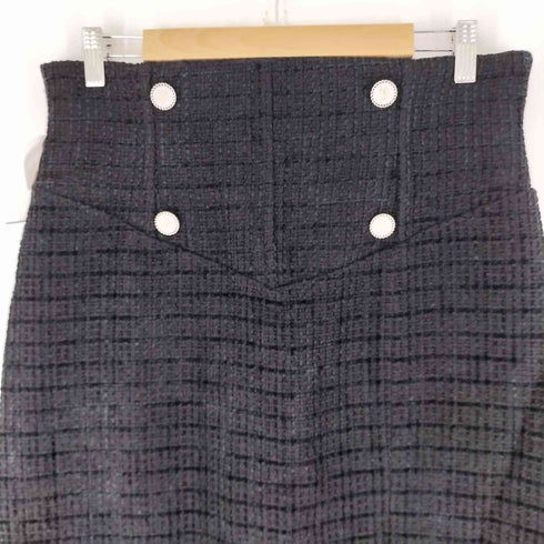 ZHOUBAIZI ツイード マキシスリットスカート レディース JPN:XL