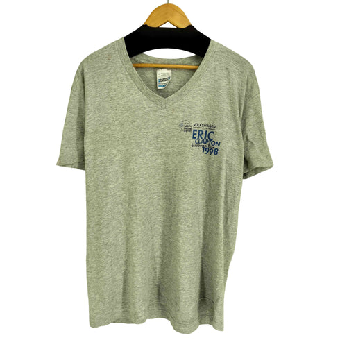 90S VOLKSWAGEN プリント Vネック Tシャツ シングルステッチ メンズ import:L