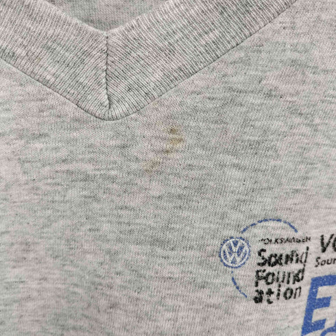 90S VOLKSWAGEN プリント Vネック Tシャツ シングルステッチ メンズ import:L