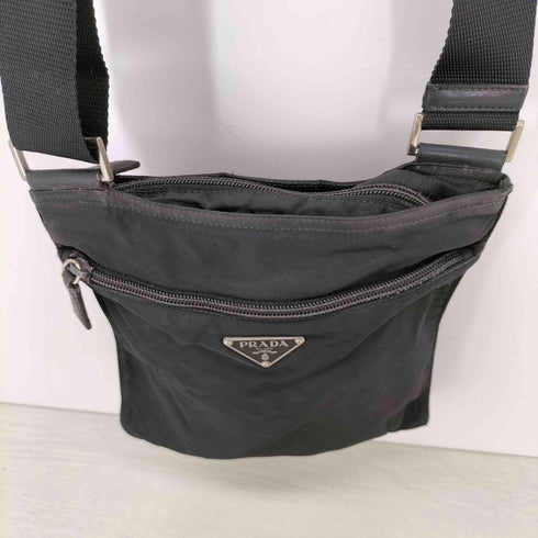 プラダ PRADA テスートナイロン ロゴプレートショルダーバッグ レディース