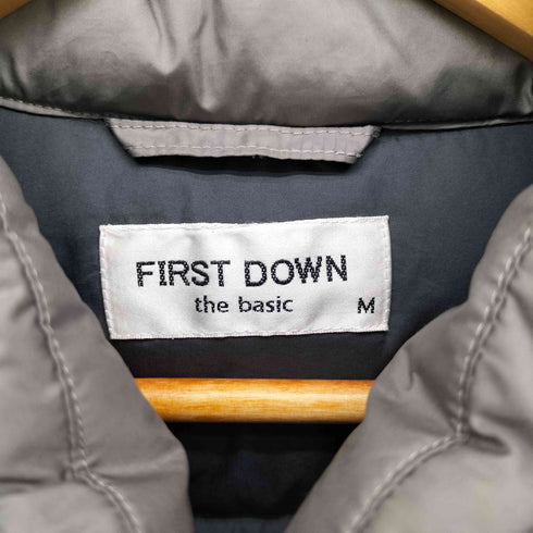 ファーストダウン FIRST DOWN ロゴ刺繍 スタンドネック ダウンジャケット メンズ import:M