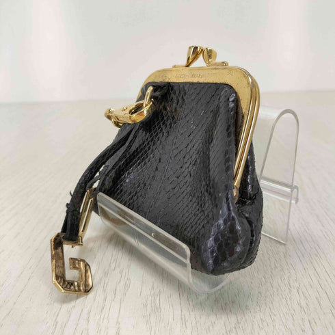 ドルチェアンドガッバーナ DOLCE&GABBANA チェーンストラップ付 パイソン がま口コインケース レディース