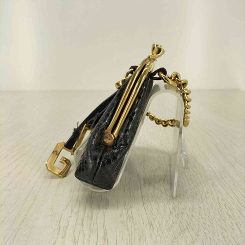 ドルチェアンドガッバーナ DOLCE&GABBANA チェーンストラップ付 パイソン がま口コインケース レディース