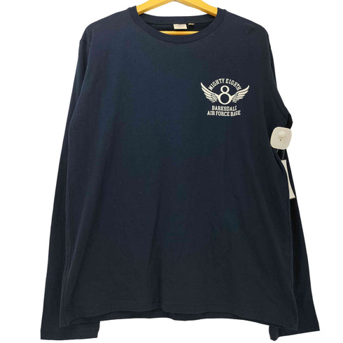 アヴィレックス AVIREX USAF アメリカ空軍 ロゴ プリント L/S Tシャツ メンズ JPN:XL