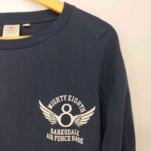 アヴィレックス AVIREX USAF アメリカ空軍 ロゴ プリント L/S Tシャツ メンズ JPN:XL