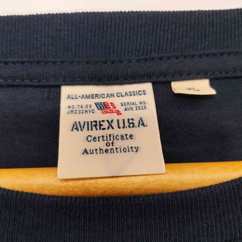 アヴィレックス AVIREX USAF アメリカ空軍 ロゴ プリント L/S Tシャツ メンズ JPN:XL