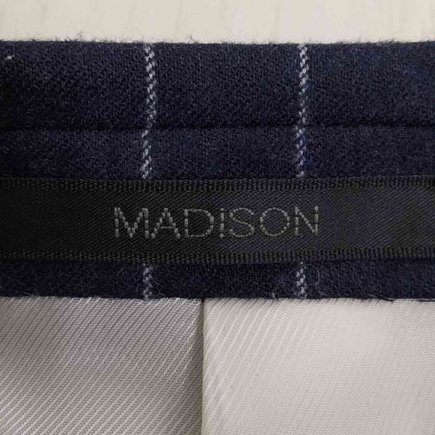 バーニーズニューヨーク BARNEYS NEWYORK MADISON SUPER 120S VITALE BARBERIS CANONICO ウール ストライプ 段返り 3Bテーラードジャケット ノータック スラックス セットアップ メンズ 46-03