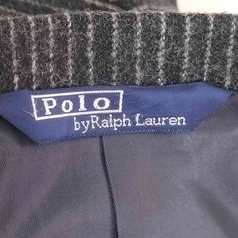 ポロバイラルフローレン Polo by RALPH LAUREN ストライプ 2Bテーラードジャケット 2タックスラックス 3ピース セットアップ メンズ C94-W84-T170