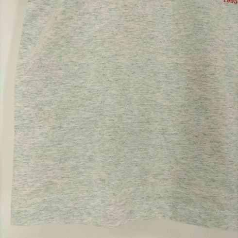 フルーツオブザルーム FRUIT OF THE LOOM 90s USA製 シングルステッチ コットンポリ 霜降り PEORIA ILLINOIS プリント 半袖Tシャツ メンズ import:XL