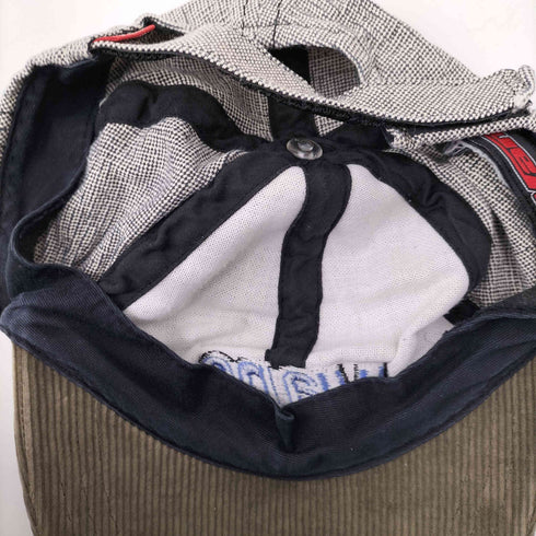 バンズ VANS 90S ロゴ 刺繍 バイカラー コーデュロイ 6パネル キャップ メンズ