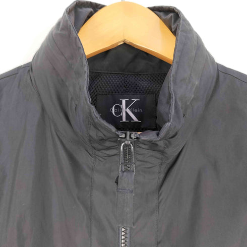 シーケーカルバンクライン ck Calvin Klein 袖裾ドローコード フロント 2連ジップポケット フード格納 ダブルジップ シェルジャケット メンズ import:L