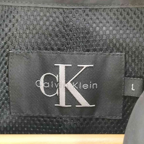 シーケーカルバンクライン ck Calvin Klein 袖裾ドローコード フロント 2連ジップポケット フード格納 ダブルジップ シェルジャケット メンズ import:L