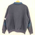 HERO 247.COM 90-00s 襟デニム切替 エルボーパッチ ハーフジップスウェット プルオーバー メンズ import:XL