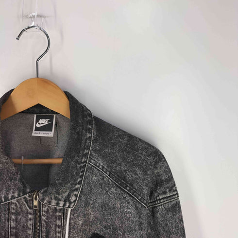 ナイキ NIKE 80S CHALLENGE COURT デニムジップブルゾン ケミカルウォッシュ ブラック メンズ import:L