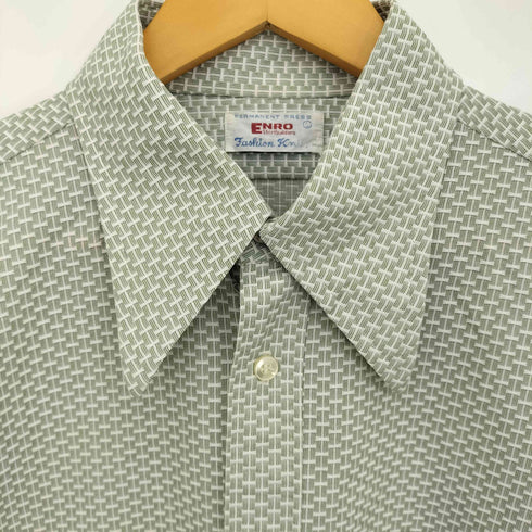 ENRO 70s 総柄 半袖シャツ メンズ import:L