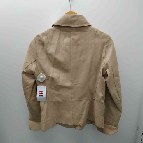 Lamb Leather Lacket 羊革 ラムレザー シングル ジップ アップ ライダース ジャケット レディース import:M