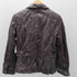 Lamb Leather Lacket 裏地総柄 ステッチ デザイン 羊革 ラムレザー シングル ライダース ジャケット レディース import:M