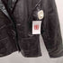 Lamb Leather Lacket 裏地総柄 ツギハギ ステッチ デザイン 羊革 ラムレザー ジャケット レディース import:M