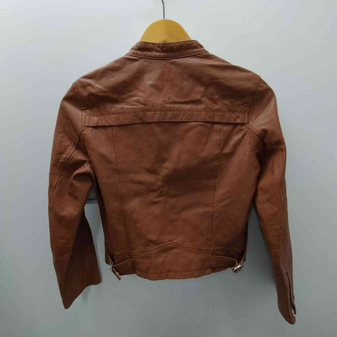 Lamb Leather Lacket 羊革 ラムレザー ダブル ライダース ジャケット レディース 38