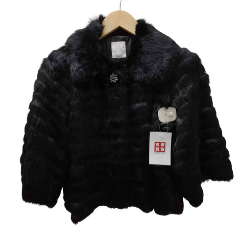 Real Fur 100% Mouton Jacket リアルファー ムートン ジャケット ブルゾン レディース 9