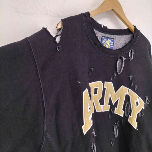 steve & barrys ダメージ加工リメイク army スウェット メンズ XXL