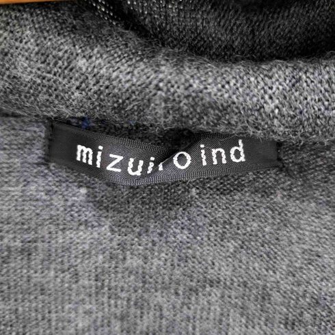 ミズイロインド mizuiro ind ディープVネックロングカーディガン レディース