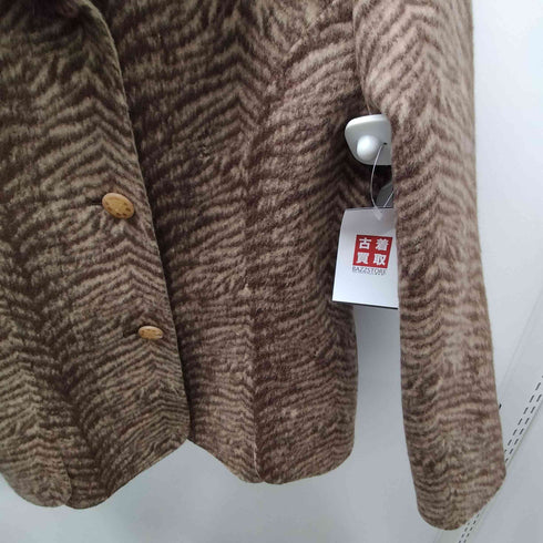 Italian Fabric Mink Real Fur 100% & CASHMERE 100% Zebra Jacket イタリア製 生地 ミンク リアルファー & カシミア 100% ゼブラ ジャケット レディース import:M