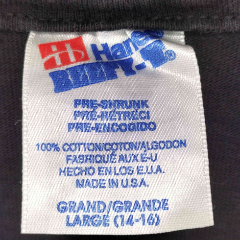 ヘインズ Hanes 90S USA製 black bird シングルステッチ クルーネックTシャツ アニマルプリント レディース L 14-16