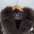 Real Fur 100% & Real Leather Mouton Long Coat リアルファー 100% & 本革 リアルレザー ムートン ロング コート レディース 3