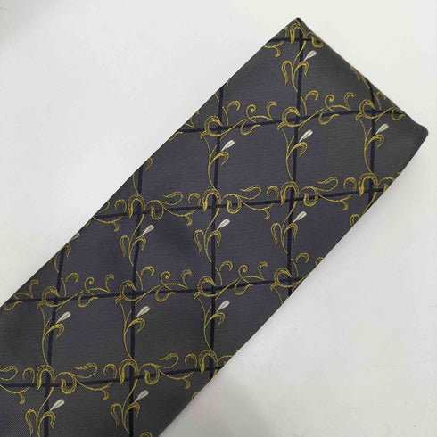イヴサンローラン Yves Saint Laurent 総柄 シルク ネクタイ メンズ
