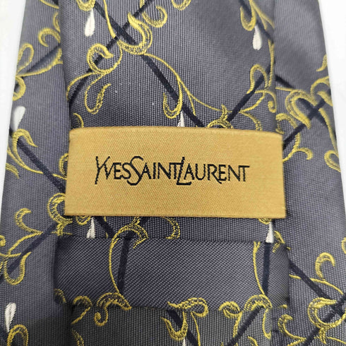イヴサンローラン Yves Saint Laurent 総柄 シルク ネクタイ メンズ