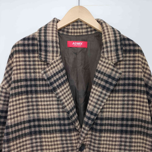 A.S.M / ADMIX ウール シャギー オーバーサイズ ロング丈 チェスター コート メンズ import:M