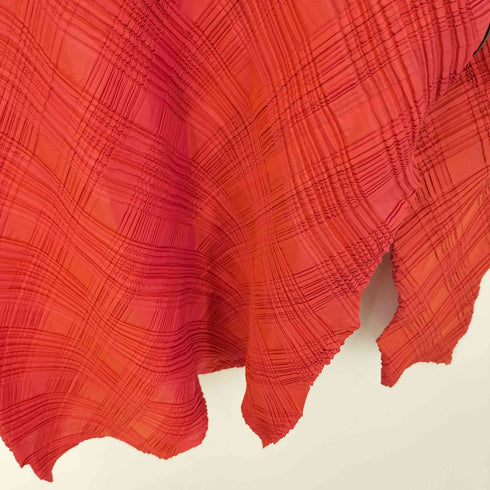 イッセイミヤケ ISSEY MIYAKE 95AW 銀タグ プリーツ チェック カットソー レディース JPN:L