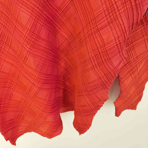 イッセイミヤケ ISSEY MIYAKE 95AW 銀タグ プリーツ チェック カットソー レディース JPN:L