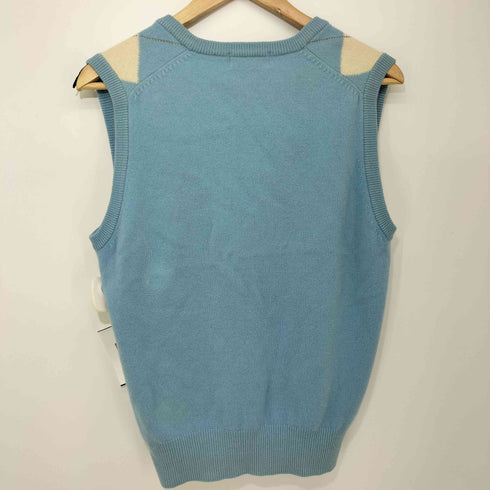 バーバリーズ BURBERRYS 90s アーガイル ラムズウール ニットベスト レディース import:M