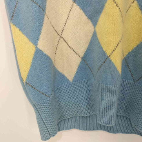 バーバリーズ BURBERRYS 90s アーガイル ラムズウール ニットベスト レディース import:M
