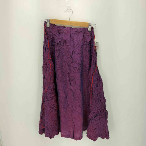 イッセイミヤケ ISSEY MIYAKE 99AW 銀タグ シワ加工 プリーツ フレア スカート レディース JPN:M