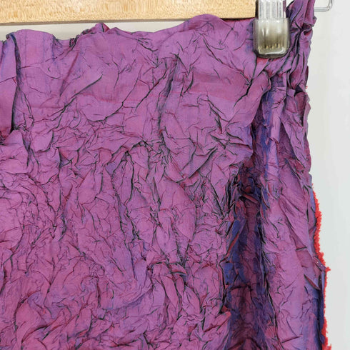 イッセイミヤケ ISSEY MIYAKE 99AW 銀タグ シワ加工 プリーツ フレア スカート レディース JPN:M