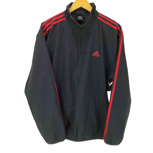 アディダス adidas パフォーマンスロゴ 刺繍 裏地メッシュ ハーフジップ プルオーバー メンズ O