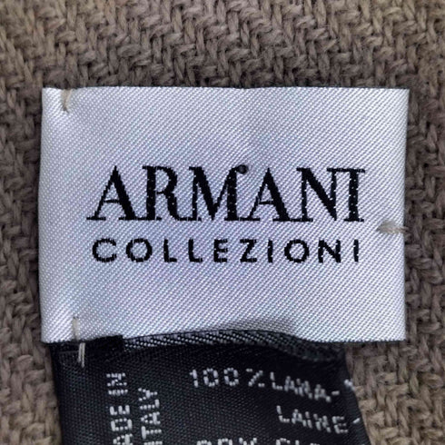 アルマーニコレツィオーニ ARMANI COLLEZIONI ロゴ ツートン ウール マフラー メンズ